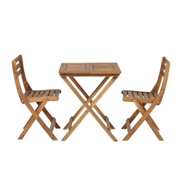 Cheap ISO 9001 Garden Outdoor Wood Bistro Table And Chairs Set for sale