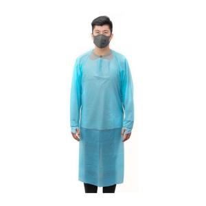 Quality Personal Protective CPE Disposable Blue Lab Coats Gowns With Sleeves wholesale