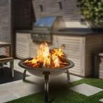 Outdoor Wood Burning Brazier Charcoal Barbecue Pit Steel For Camping Beach