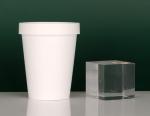 Cylinder White Wide Mouth Empty Plastic Jars With Lids 250g