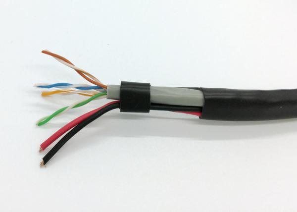 UTP Cat5e Siamese Camera Cable RoHS PVC Jacket 12/24V DC Power 18AWG CCA for
