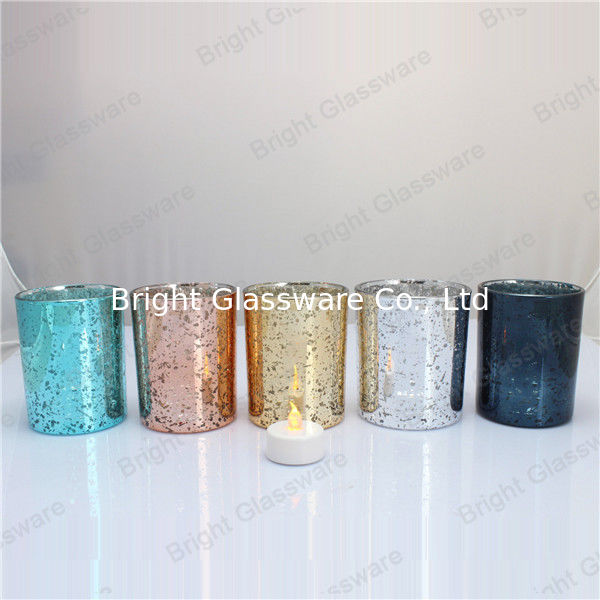 Hot sale 9oz copper candle jar with lid, electroplate candle container with plastic lid