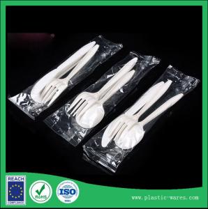 Quality individual package cornstarch biodegradable knife, spoon, fork set wholesale