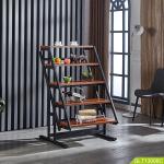 Hot Sale Wooden Conversion Dining Table folding Table with metal rack