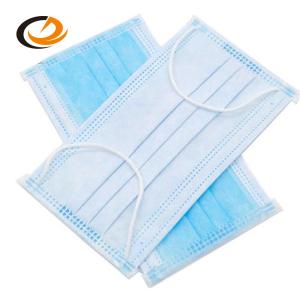 Quality Blue CE Approved 3 Ply Disposable Face Mask , Economical Non Woven Disposable Mask wholesale