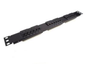 Quality 110 IDC UTP Rack Mount Patch Panel 18 Ports 1U Cat5e Wtih 180 Degree Angle wholesale