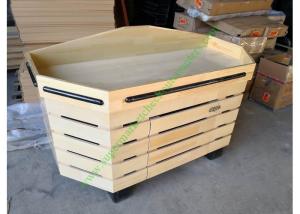 Quality Non Toxic Store Wooden Retail Display Shelves , Vegetable Storage Rack wholesale