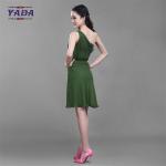 Green color anti-wrinkle elegant party women's loose t-shirt chiffon boutique