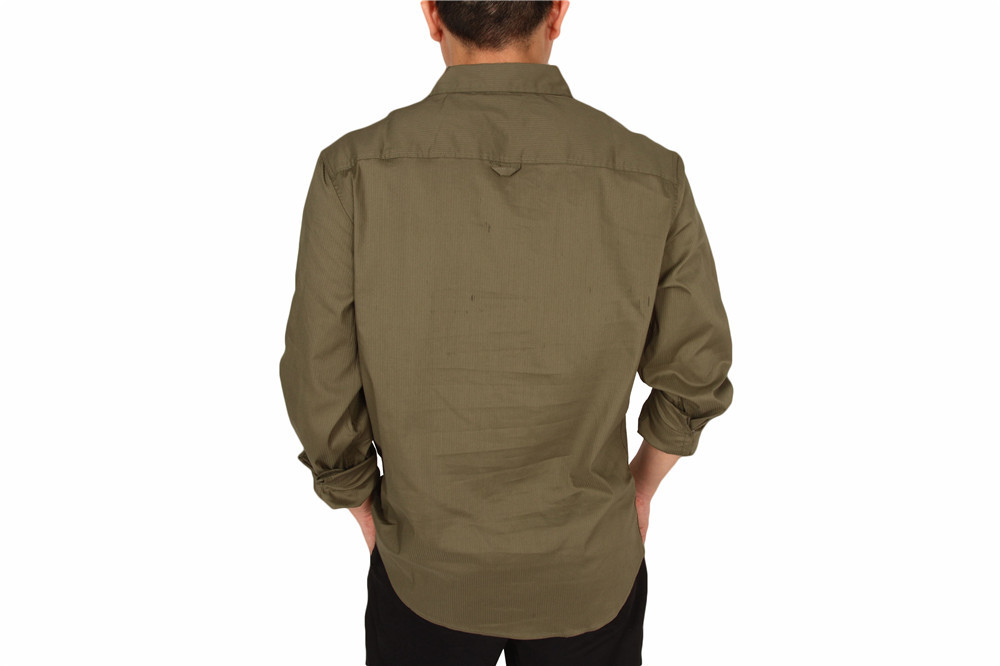 Solid Color Business Men'S Casual Stretch Shirts 59% Cotton 35% Nylon