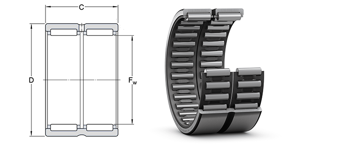 High Precision Machined Needle Roller Bearing NK30/20 Needle Bearing 30X40X20mm