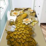Beautiful Peacock Pattern Household Bedroom Living Room Floor Carpet Special