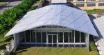 Durable Glass Window Hexagon Dome Tent Convenient White Alumimun Frame