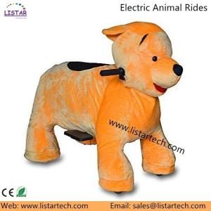 Quality coin operated walking animal scooters plush motorized animals wholesale