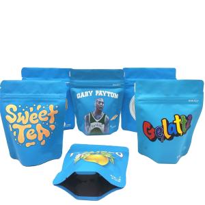 Quality 120g Digital Printed Stand Up Pouches OEM 3 Side Seal Flat Pouch wholesale