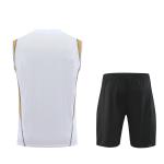 White Football Training Vest Lightweight Durable Polyester Breathable Soccer