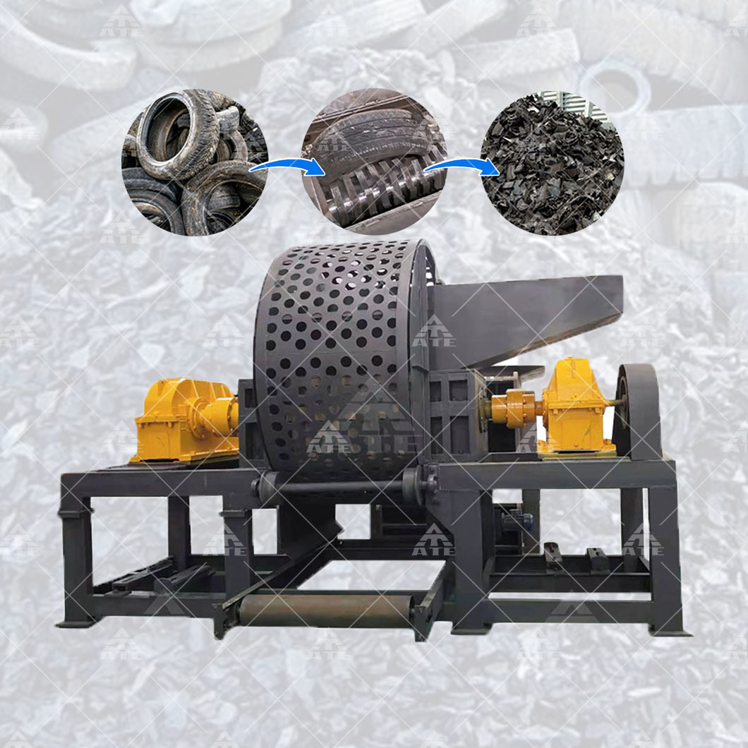 Recycle Truck Tyre Shredder 2t/D-3t/D Tire Shredding Equipment