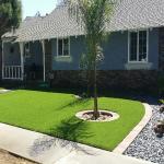 Colorful Residential Fake Grass Kindergarten Outside Round Cover Made Eco