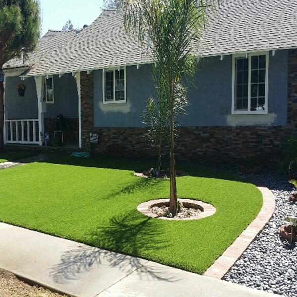 Colorful Residential Fake Grass Kindergarten Outside Round Cover Made Eco