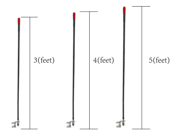 5 Inch Long Range Spring Base Car Cb Radio Antenna 0-1dBi Durable