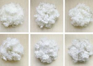 Quality White Polyester Hollowfibre , Siliconized Polyester Fibre Friction Resistant wholesale