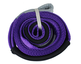 100mm Heavy Duty Tow Straps Reinforced Loops Nylon / Polyester Materials
