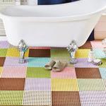 3d Dot Massage Bathroom Anti Slip Floor Mat 30*30 Snap Installation