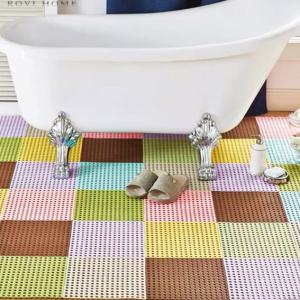 Quality 3d Dot Massage Bathroom Anti Slip Floor Mat 30*30 Snap Installation wholesale