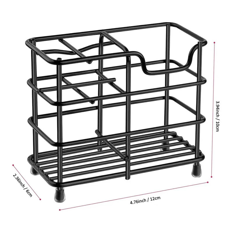 Small 5 Slots Stainless Steel Exquisite Welding Bathroom Accessories Organizer Toothbrush Holder for Small Spaces