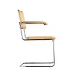 Restaurant Cafe Furniture Natural Rattan Armchair Nordic Dining Chair 83cm