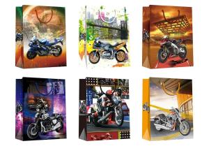 Quality Fasion modern motorcycle design everyday Paper Bags for daily gift packaging wholesale