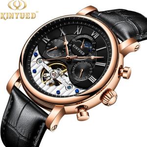 Quality Classic Tourbillon Skeleton Watch Elegant Appearance Accurate Travel Time wholesale