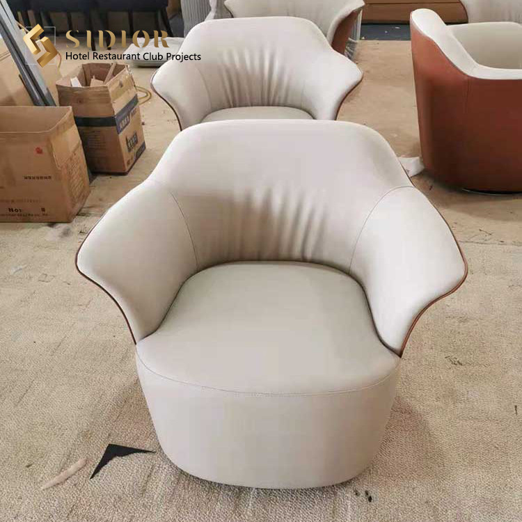 Unique Design, Modern Leisure Chair, Leather Relaxing Chair, Couch Armchairs, Leather Living Room Chair