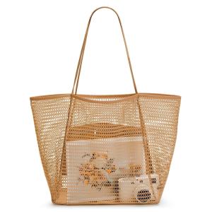 Quality Mesh Shoulder Bag Beach Bag Swimming Clothes Storage Bag wholesale