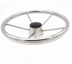 Quality SGS 200KG 316 Stainless Steel Marine Boat Steering Wheels Plastic Polish wholesale