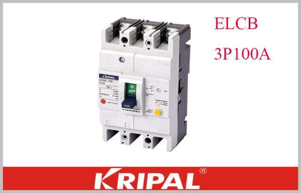 3P CE Leakage / Residual Current Molded Case Switch Earth Leakage ELCB Non Delay
