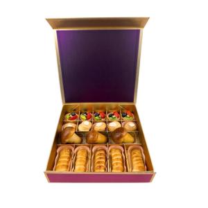 Quality Magnetic Closure Diwali Sweets Gift Box Customizable With Gold Paper Divider wholesale