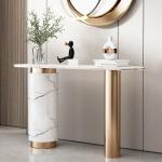 Stainless Steel & Marble Console Tables - Timeless Modern Design