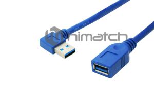 Quality Durable USB 3.0 Male To Female Cable , Right Angle Micro USB Cable For Computer wholesale
