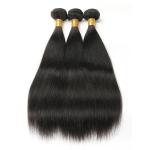 Real Long Black Straight Virgin Hair Weave , 100 Human Hair Straight Weave