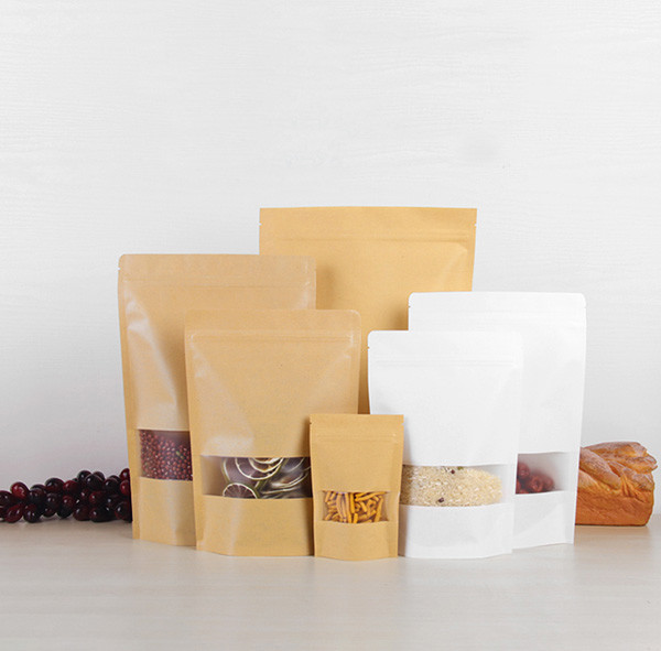 50-150microns Kraft Paper Stand Up Pouch