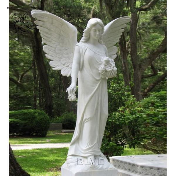Marble Angel Statue Life Size Large Statue Sculpture Hand Carved Outdoor Garden