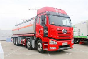 Quality Large Capacity 8x4 FAW Diesel Fuel Storage Tank Truck Euro III Red Color wholesale