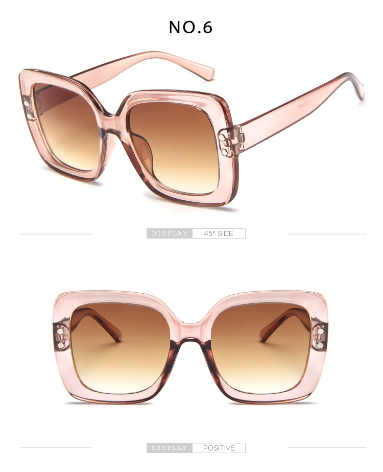 BSCI Oversized Cat Eye Plastic 145MM Gradient Lens Sunglasses