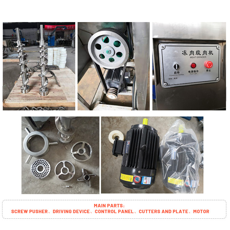 Meat Grinder / Heavy Industrial Fresh Meat Mincer Chopper For Fresh Frozen Meat, Conducive to Fresh-Keeping