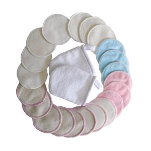 Quality Breathable Bamboo Facial Make Up Remover , Anti Resistant Organic Reusable Pads wholesale