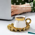 Elegant Coffee Tea Wallpaper Design Ceramic Western Dinner Set for Sustainable