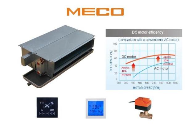1200CFM Ceiling Concealed Fan Coil Unit 50Hz/60Hz Motor Stable Operation