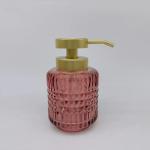 Chili And Brown Glass Bathroom Accessories Round Shape With Diamond Checker