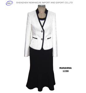 Quality Uniquely designed collar women skirt suit wholesale