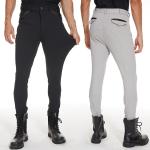 RTS White Men's Breeches High Etastic Equestrian Pants Knee Silicone Grip
